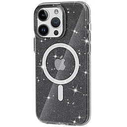 Чехол Epik Galaxy Sparkle MagFit для Apple iPhone 13 Pro Max Black+Glitter