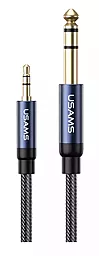 Аудио кабель Usams US-SJ539 AUX mini Jack 3.5mm - 6.35mm Aluminum Alloy M/M Cable black (SJ539YP01) - миниатюра 2