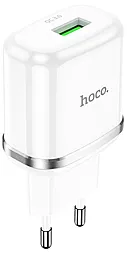 Сетевое зарядное устройство с быстрой зарядкой Hoco N3 18w QC3.0 home charger white - фото Сетевое зарядное устройство с быстрой зарядкой Hoco N3 18w QC3.0 home charger white