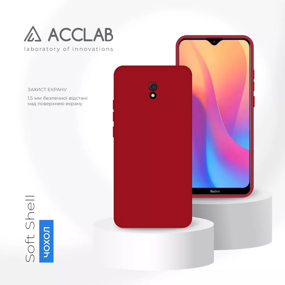 Чохол ACCLAB SoftShell для Xiaomi Redmi 8A Red - фото 4