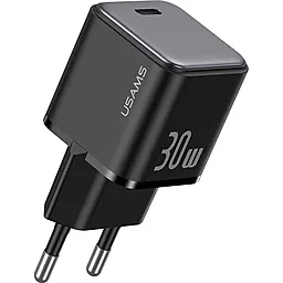 Сетевое зарядное устройство Usams US-CC186 30w PD USB-C home charger black (CC186TC01) - фото Сетевое зарядное устройство Usams US-CC186 30w PD USB-C home charger black (CC186TC01)
