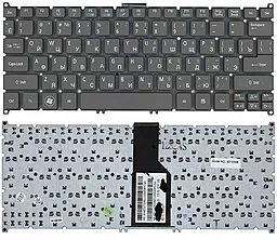 Клавіатура для ноутбуку Acer Aspire S3 S5 Gray без рамки