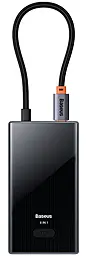 Мультипортовий Type-C хаб Baseus PioneerJoy 8-in-1 USB3.0 black (WKYY030313) - фото Мультипортовий Type-C хаб Baseus PioneerJoy 8-in-1 USB3.0 black (WKYY030313)