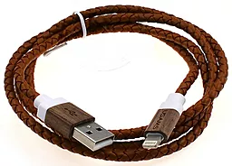 Кабель USB Usams Leather Lightning Cable Brown