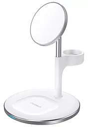 Беспроводная док-станция Choetech 3-in-1 15w magnetic wireless charger white (T586-F) - фото Беспроводная док-станция Choetech 3-in-1 15w magnetic wireless charger white (T586-F)