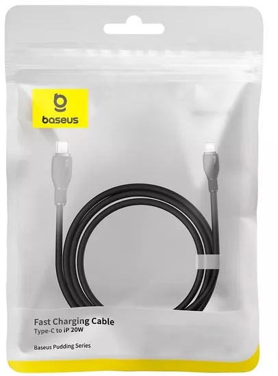 Кабель Baseus Pudding Series USB Type-C - Lightning 20w 3a 2м PD сable Black (P10355701111-01) - фото 10