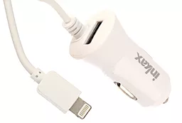 Автомобильное зарядное устройство Inkax 1 USB 2.1A + Lightning cable White (CD-33)