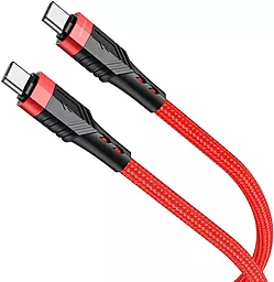 USB PD Кабель Borofone BU35 60W 3A 1.2M USB Type-C - Type-C Cable Red