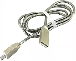 Кабель Walker C730 USB-A - micro USB 12w 2.4a 1м cable Silver - фото Кабель Walker C730 USB-A - micro USB 12w 2.4a 1м cable Silver