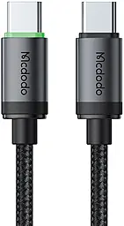Кабель McDodo USB Type-C - Type-C 60w 3a 1m cable with charging light Black (CA-4410) - фото Кабель McDodo USB Type-C - Type-C 60w 3a 1m cable with charging light Black (CA-4410)