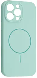 {"ru": "Чехол", "uk": "Чохол"} Silicone Case Full Camera Fine Ring MagSafe для Apple iPhone 15 Pro Max  Light Cyan