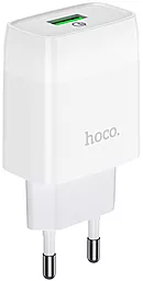 Сетевое зарядное устройство с быстрой зарядкой Hoco C72Q Glorious 18W 3A + micro USB Cable White - миниатюра 4
