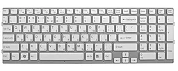 Клавіатура для ноутбуку Sony VPC-EC eng без рамки біла