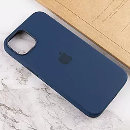 Чехол Apple Silicone Case Full with MagSafe and SplashScreen для Apple iPhone 13 mini   Abyss Blue - миниатюра 5