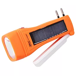 Фонарик аккумуляторный Yajia YJ-1028T 1W+9SMD SOLAR - фото Фонарик аккумуляторный Yajia YJ-1028T 1W+9SMD SOLAR