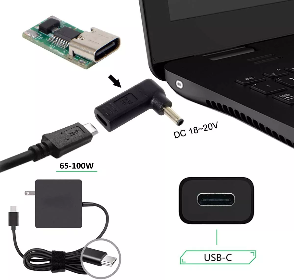 Кабель USB EasyLife PD trigger 19V USB-C to DC 4.5x3.0mm for Dell