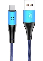 Кабель SkyDolphin S49T LED Aluminium Alloy USB-A - Type-C 15w 3a 1м cable Blue (USB-000568) - фото Кабель SkyDolphin S49T LED Aluminium Alloy USB-A - Type-C 15w 3a 1м cable Blue (USB-000568)