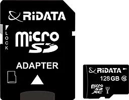 Карта памяти Ridata microSDXC 128GB Class 10 UHS-I U1 + SD адаптер (FF967403)