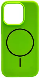Чехол Silicone Case Full Fine Ring MagSafe для Apple iPhone 13 Pro Shiny Green - фото Чехол Silicone Case Full Fine Ring MagSafe для Apple iPhone 13 Pro Shiny Green