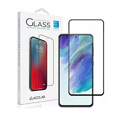 Защитное стекло ACCLAB Full Glue для Samsung S21FE Черное (1283126521683)