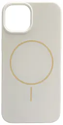 Чехол Silicone Case Full Fine Ring MagSafe для Apple iPhone 13 White - фото Чехол Silicone Case Full Fine Ring MagSafe для Apple iPhone 13 White