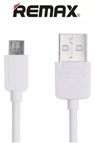 Кабель Remax Light USB-A - micro USB 12w 2.4a 1м cable White (RC-006m/5-027) - фото 1
