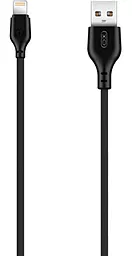 Кабель XO NB103 Bell USB-A - Lightning 10.5w 1м cable Black - фото Кабель XO NB103 Bell USB-A - Lightning 10.5w 1м cable Black