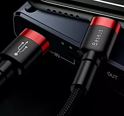 Кабель USB PD Baseus Cafule 18W USB Type-C - Lightning Cable Red/Black (CATLKLF-91) - миниатюра 3