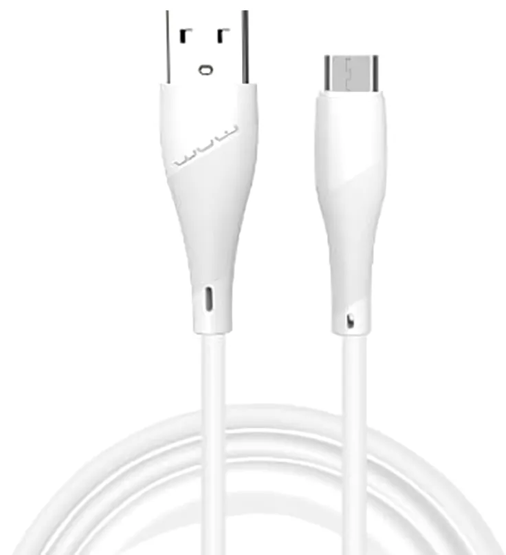 Кабель WUW X196 USB-A - micro USB 12w 2.4a 1м cable White - фото 1