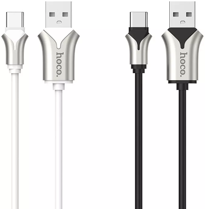 Кабель Hoco U67 Soft Silicone USB-A - Type-C 12w 2.4a 1.2м cable White - фото 5