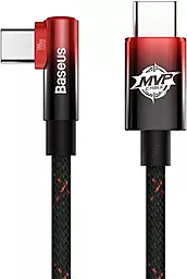 Кабель Baseus MVP 2 Elbow-shaped USB Type-C - Type-C 100w 5a 2м PD cable Black/Red (CAVP000720) - фото Кабель Baseus MVP 2 Elbow-shaped USB Type-C - Type-C 100w 5a 2м PD cable Black/Red (CAVP000720)