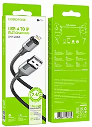 Кабель Borofone BX101 Creator USB-A - Lightning 12w 2.4a 1м cable Black - миниатюра 5 Кабель Borofone BX101 Creator USB-A - Lightning 12w 2.4a 1м cable Black - миниатюра 5