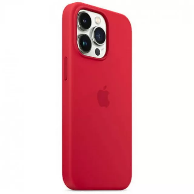 Чехол Silicone Case Full with MagSafe and SplashScreen для Apple iPhone 13 Pro Red - фото 2