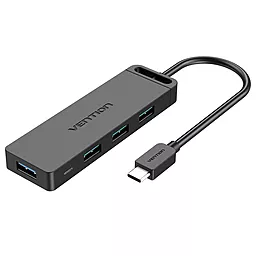 Мультипортовый USB Type-C хаб Vention 5-in-1 black (TGKBB) - фото Мультипортовый USB Type-C хаб Vention 5-in-1 black (TGKBB)