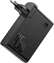 Сетевое зарядное устройство с быстрой зарядкой Baseus 45w GaN PD USB-C/USB-A ports + USB-C to USB-C cable + Power Bank 10000 mAh black (PPNLD-C01) - фото Сетевое зарядное устройство с быстрой зарядкой Baseus 45w GaN PD USB-C/USB-A ports + USB-C to USB-C cable + Power Bank 10000 mAh black (PPNLD-C01)
