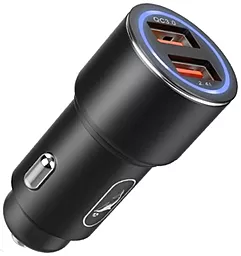Автомобільний зарядний пристрій SkyDolphin SZ15 18w QC3.0 2xUSB-A ports home charger black (AZP-000087)
