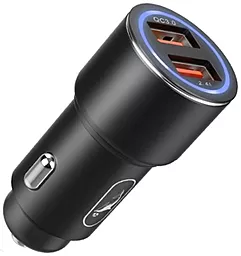 Автомобильное зарядное устройство SkyDolphin SZ15 18w QC3.0 2xUSB-A ports home charger black (AZP-000087) - фото Автомобильное зарядное устройство SkyDolphin SZ15 18w QC3.0 2xUSB-A ports home charger black (AZP-000087)
