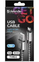 USB Кабель Defender ACH01-03T PRO Lightning Cable White - мініатюра 3