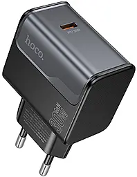 Сетевое зарядное устройство Hoco CS72A Star Speed 30w GaN PD USB-C fast charger black - фото Сетевое зарядное устройство Hoco CS72A Star Speed 30w GaN PD USB-C fast charger black