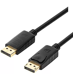 Відеокабель PrologiX DisplayPort - DisplayPort v1.2 4k 30hz 1m black (PR-DP-DP-P-03-30-1m)