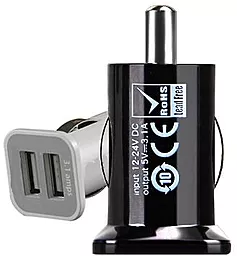 Автомобильное зарядное устройство Lenovo Car Charger 2 USB (1A\2.1A) Black - миниатюра 2
