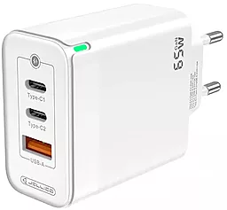 Сетевое зарядное устройство Jellico C79 65W GaN PD USB-A-2xC white