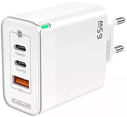 Сетевое зарядное устройство Jellico C79 65w GaN PD 2xUSB-C/USB-A pots fast charger white - фото Сетевое зарядное устройство Jellico C79 65w GaN PD 2xUSB-C/USB-A pots fast charger white