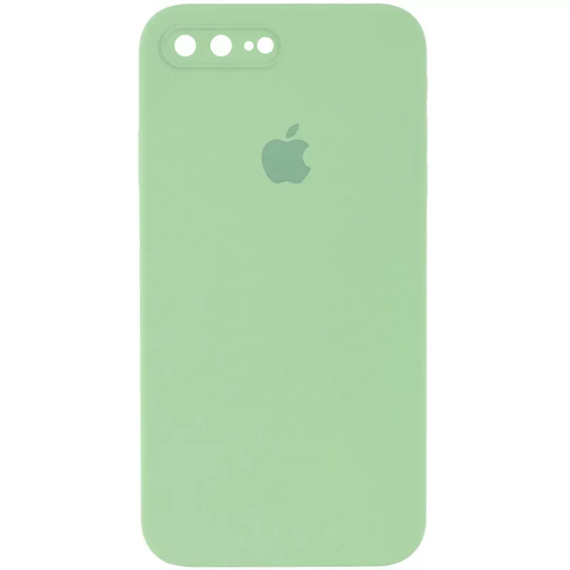 Чехол Silicone Case Full Camera Square для Apple iPhone 7 Plus, iPhone 8 Plus Mint - фото 1