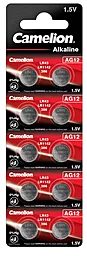 Батарейки Camelion (AG12) (LR43) (LR1142) (386) Alkaline 10шт 1.5 V