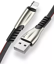 Кабель USB DIVI Lightning Cable 2.4A 1.8м Black