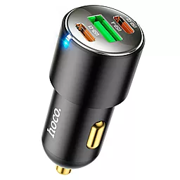 Автомобильное зарядное устройство Hoco NZ6 45w PD 2xUSB-C/USB-A ports car charger black