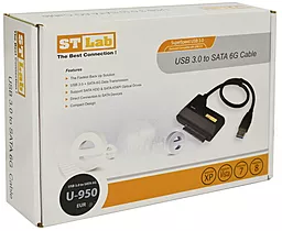 Адаптер STLab HDD/SSD SATA III To USB 3.0 БП 1,8А (U-950) - миниатюра 5