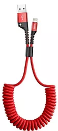 USB Кабель Baseus Fish Eye Spring Lightning Cable 1M Red (CALSR-09)