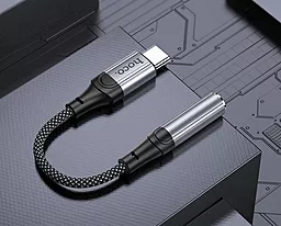 Аудио-переходник Hoco LS36 Fresh Digital M-F USB Type-C -> 3.5 mm Black - миниатюра 6